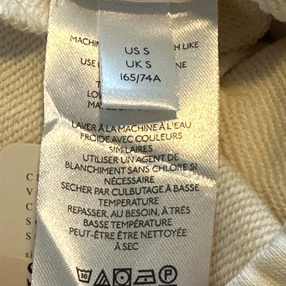 NWT Free People Cotton Blend Full Length Elastic Waist Ivory Pants, size Small - Picture 6 of 6